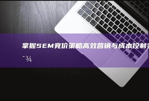 掌握SEM竞价策略：高效营销与成本控制实战课程